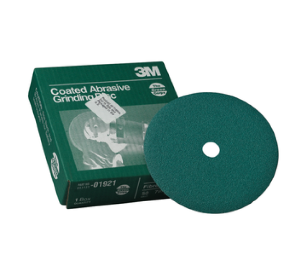 3M 01921 Green Corps 7" Fibre Disc 50Grit 20/Box