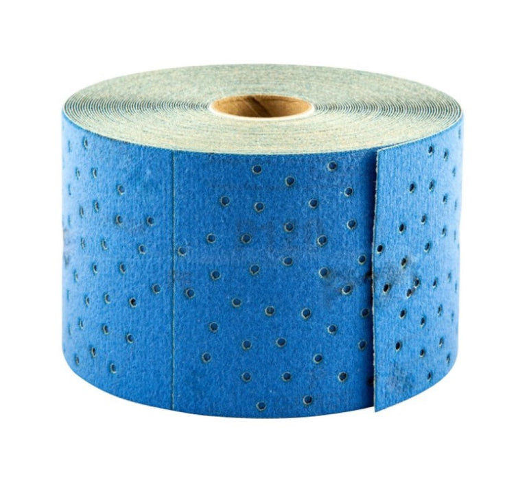 Norton Abrasives 06114 Dry Ice Multi-Air Cyclonic A975 Ceramic Alumina Medium Grit P120 Paper Preforated Hook-and-Loop Vacuum Roll 13yds.