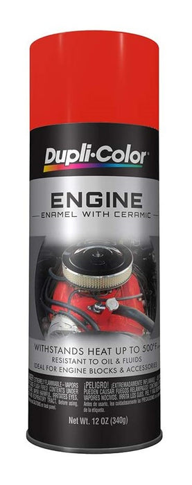 Duplicolor DE1607 Engine Enamel with Ceramic CHevy Orange-Red Engine Paint 12oz.