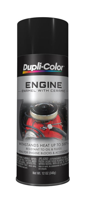 Duplicolor DE1613 Engine Enamel with Ceramic Gloss Black Paint 12oz.