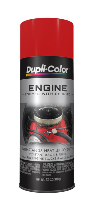 Duplicolor DE1653 Engine Enamel with Ceramic Gloss Red Engine Paint 12oz.