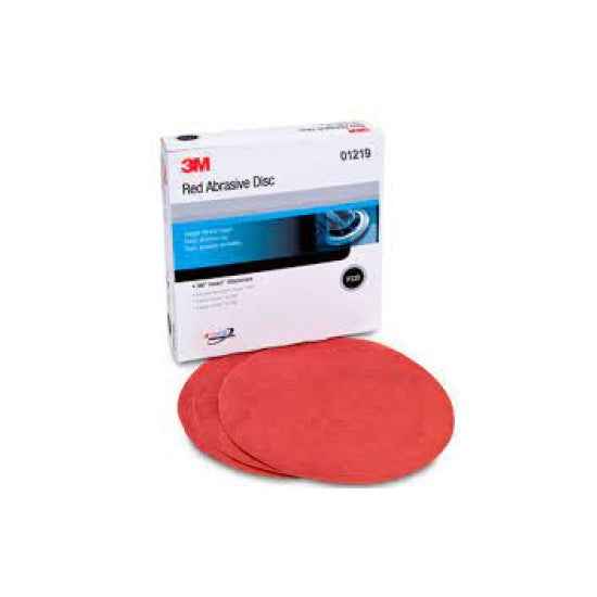 3M 01219 320Grit 6" Hookit Red Sandpaper Discs 50/Pack