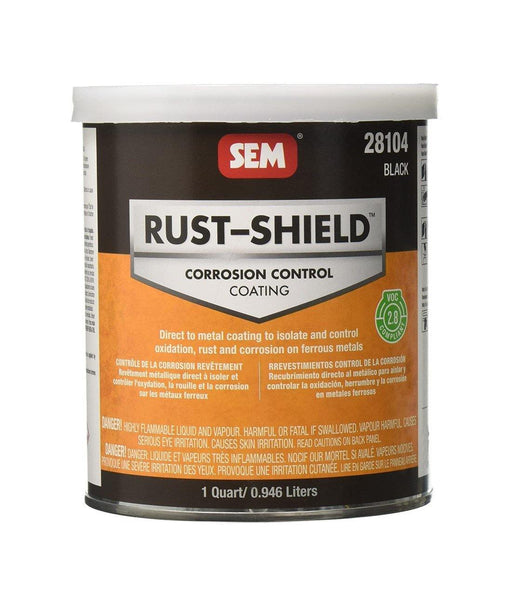 SEM 28104 Rust Shield Black 1 Quart Corrosion Control Coating - WeGotAutoPaint