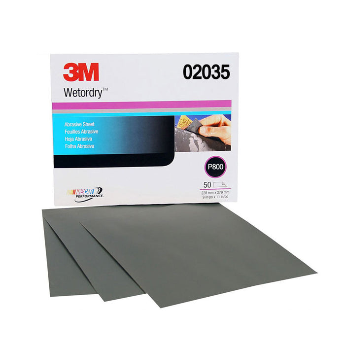 3M 02035 800Grit Wet or Dry Sandpaper 50/Pack