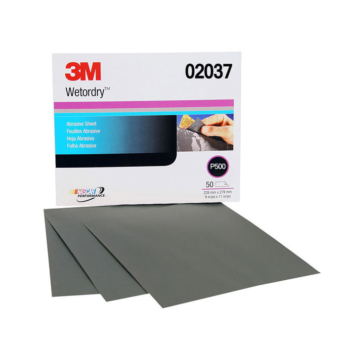 3M 02037 600Grit Wet or Dry Sandpaper 50/Pack