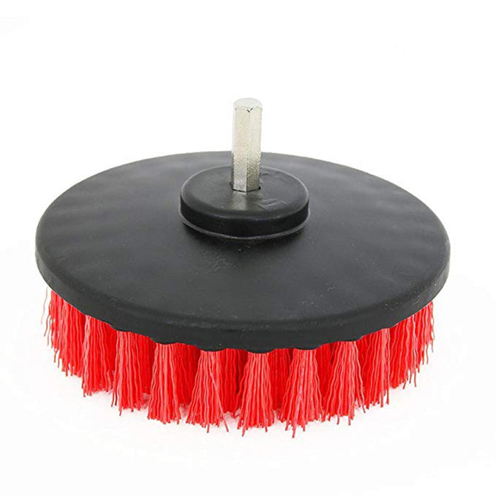 XCP BRU-3-RED CAR Products Power Scrubber Red Heavy Duty Cleaning Drill Brush (5")