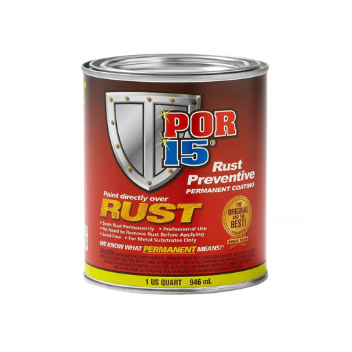 POR-15 Rust Preventive Permanent Coating Semi Gloss Black 1 Quart 45404 - WeGotAutoPaint