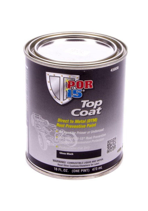 POR-15 45808 Rust Preventive Top Coat Gloss Black Paint 1 Pint - WeGotAutoPaint
