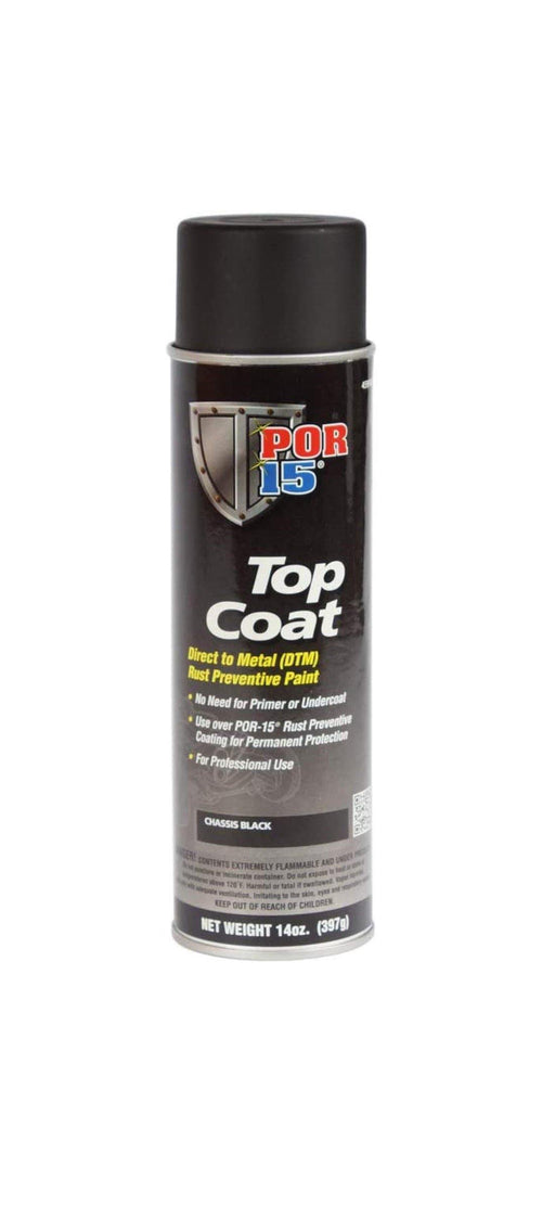 POR-15 45918 Chassis Black Top Coat Spray Paint 15 fl. oz. - WeGotAutoPaint