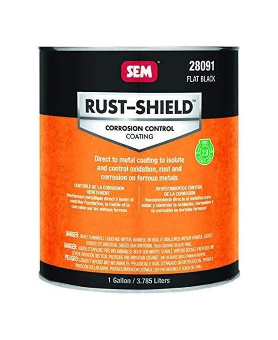 SEM 28091 2.8 VOC Rust Shield Flat Black 1 Gallon - WeGotAutoPaint