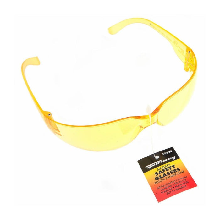 Forney 55329 Safety Glasses, Amber Lens