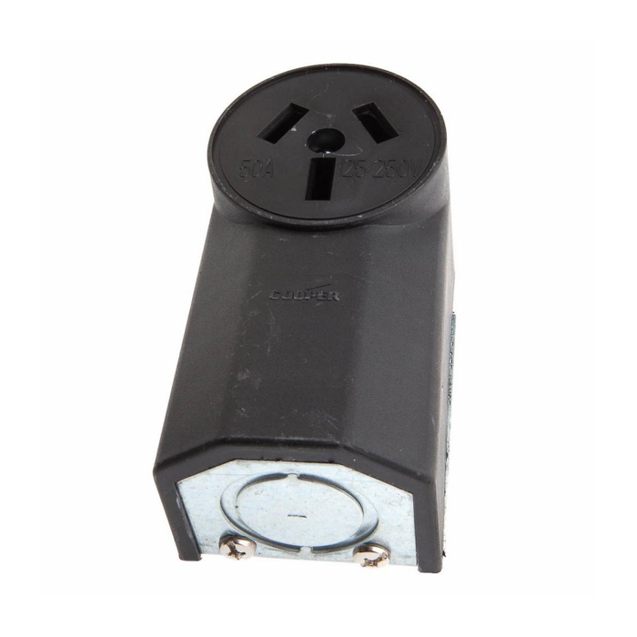 Forney 32535 Wall Receptacle with Crowfoot, 220-Volt, 50 AMP