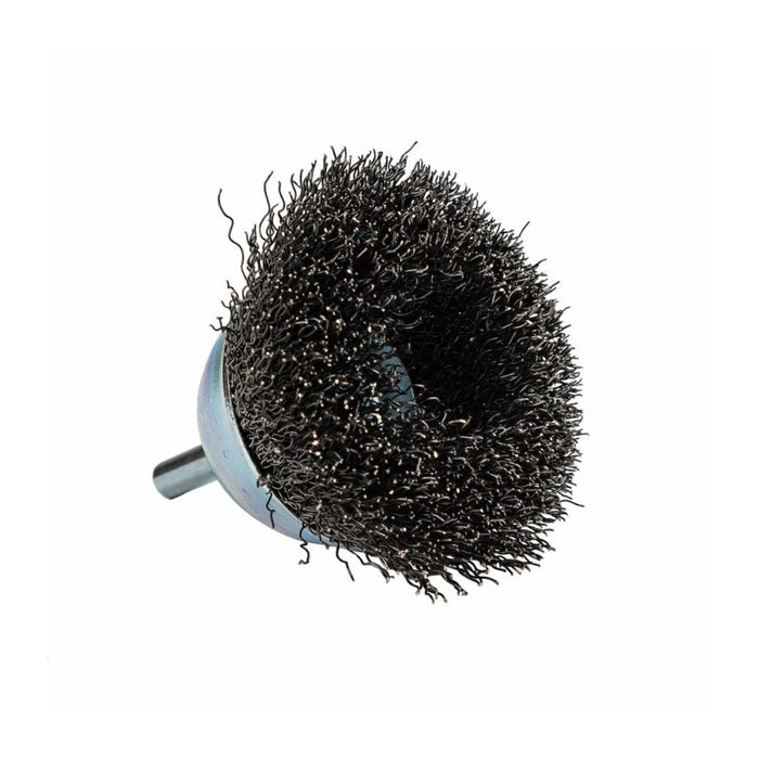 Forney 60005 Command PRO Cup Brush Crimped, 2-1/2" x .014" x 1/4" Shank