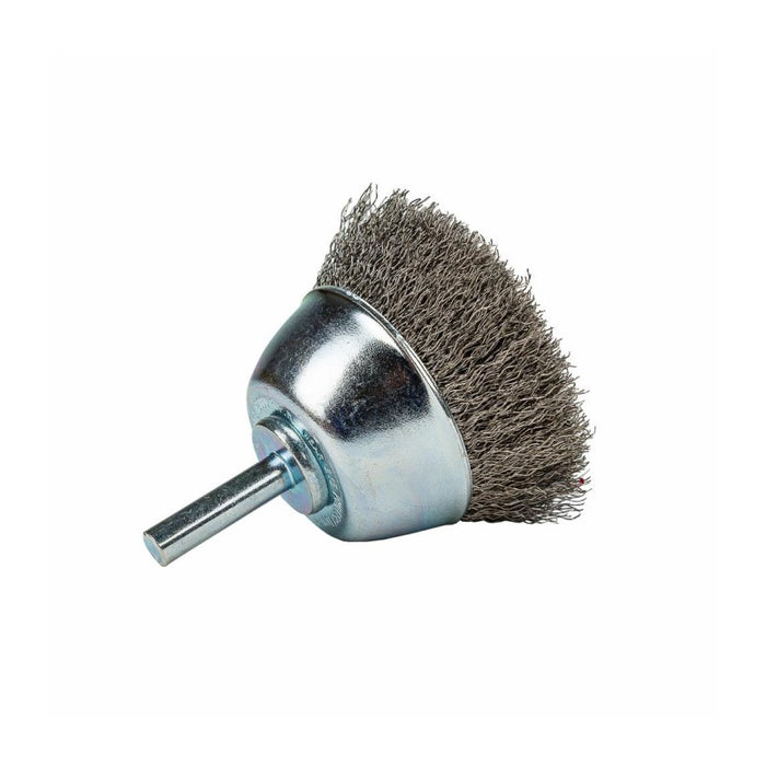 Forney 60006 Command PRO Cup Brush Crimped, 2-1/2" x .008" x 1/4" Shank