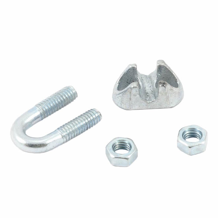 Forney 61022 Wire Rope Clips, 1/4", Zinc Plated