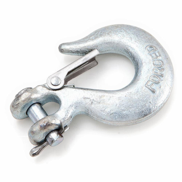Forney 61080 Clevis Slip Hook, 1/4" with Latch, Forged Galvanized