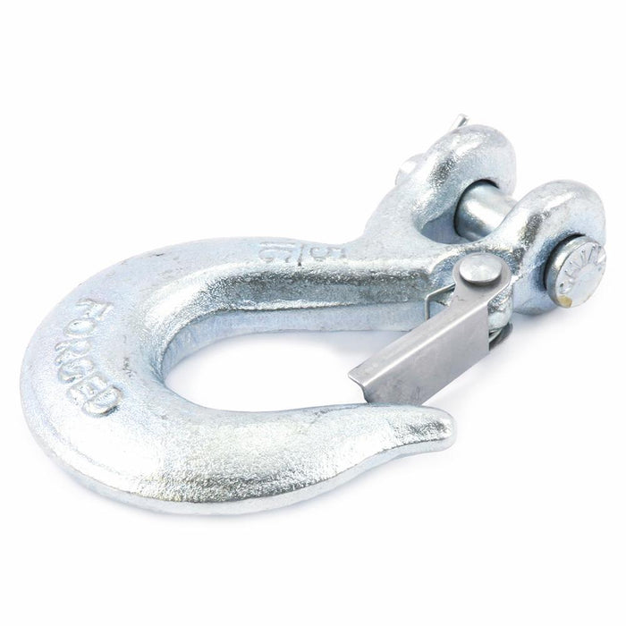 Forney 61081 Clevis Slip Hook, 5/16" with Latch, Forged Galvanized