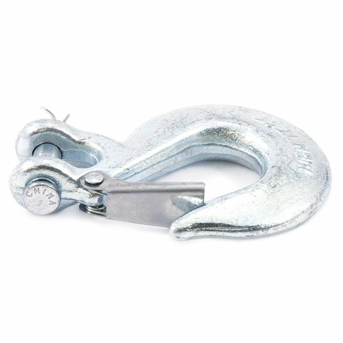 Forney 61082 Clevis Slip Hook, 3/8" with Latch, Forged Galvanized