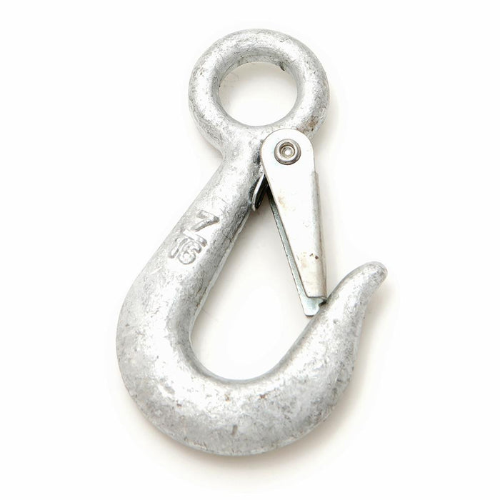 Forney 61085 Eye Snap Hook, 7/16" with Latch, Forged Galvanized