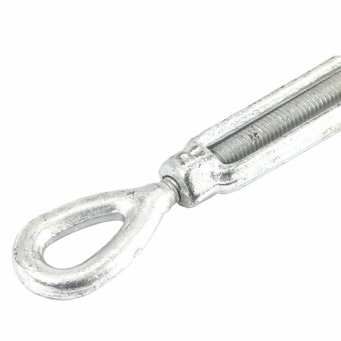 Forney 61322 Turnbuckle, 3/8" x 6", Hook and Eye Galvanized