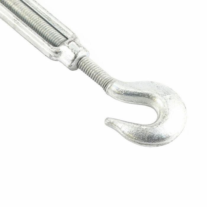 Forney 61322 Turnbuckle, 3/8" x 6", Hook and Eye Galvanized