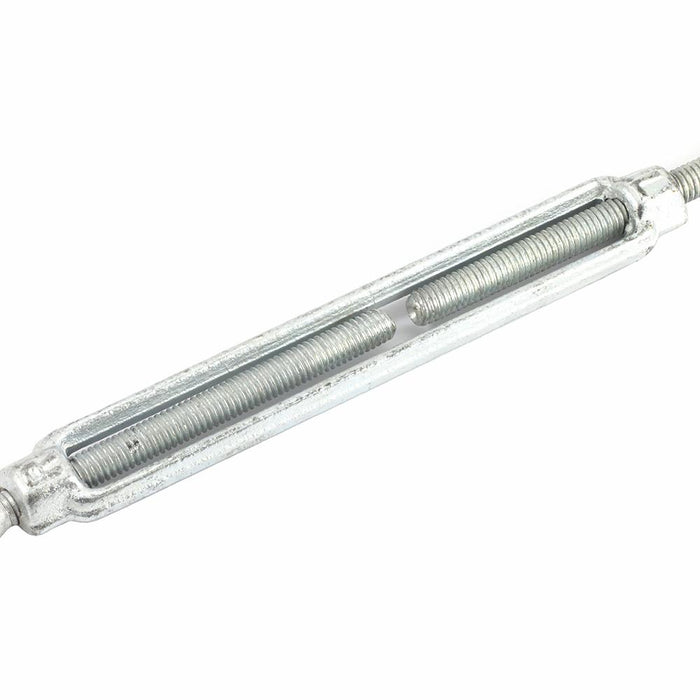 Forney 61322 Turnbuckle, 3/8" x 6", Hook and Eye Galvanized