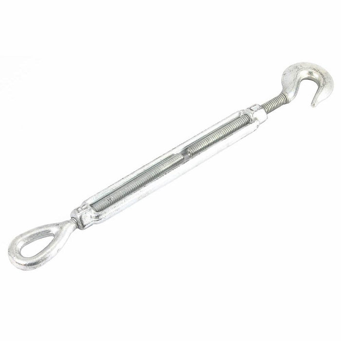 Forney 61322 Turnbuckle, 3/8" x 6", Hook and Eye Galvanized