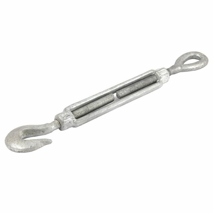 Forney 61323 Turnbuckle, 1/2" x 6", Hook and Eye Galvanized