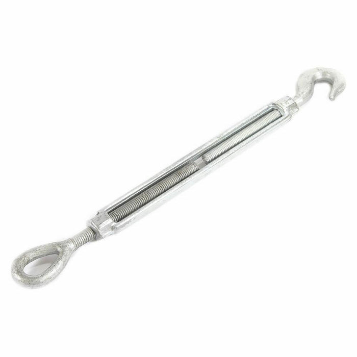 Forney 61324 Turnbuckle, 1/2" x 9", Hook and Eye Galvanized