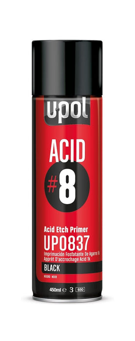 U-POL 0837 Acid #8 Etch Primer Black Aerosol 12.7oz.