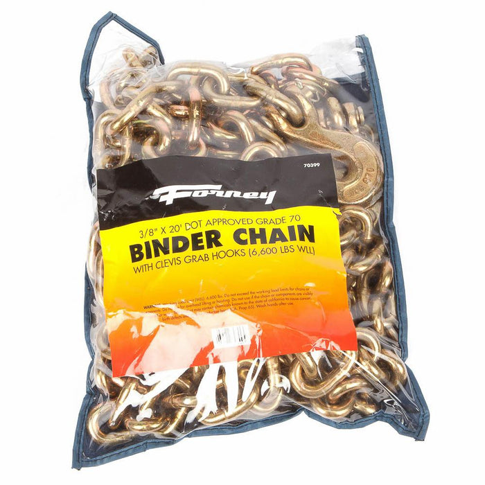 Forney 70399 Binder Chain, 3/8" x 20', G70, 1-Each