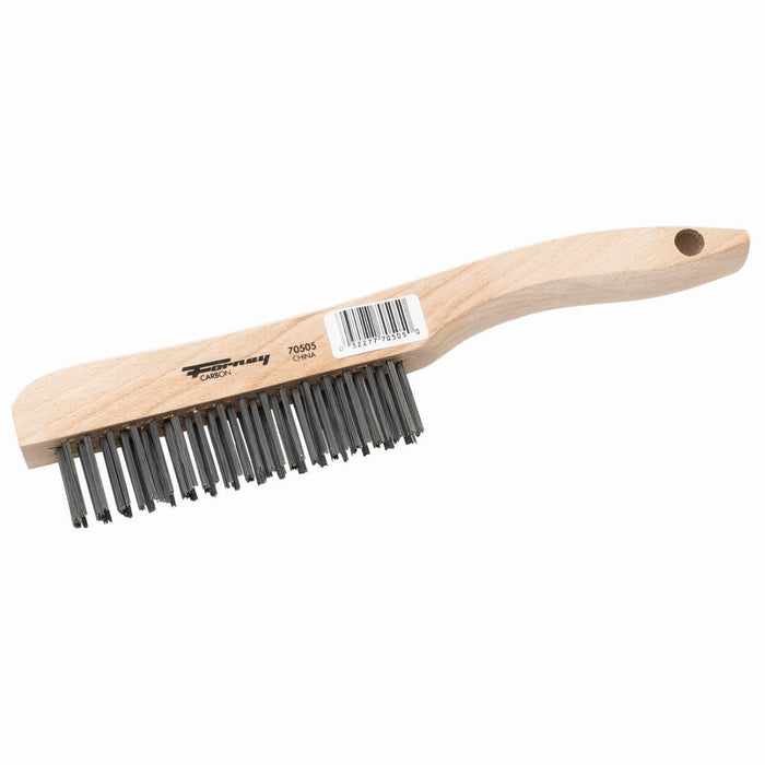 Forney 70505 Scratch Brush with Shoe Handle, Carbon, 4 x 16 Rows