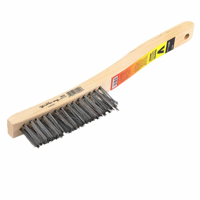 Forney 70522 Scratch Brush, V-Groove, Carbon, 3 x 19 Rows