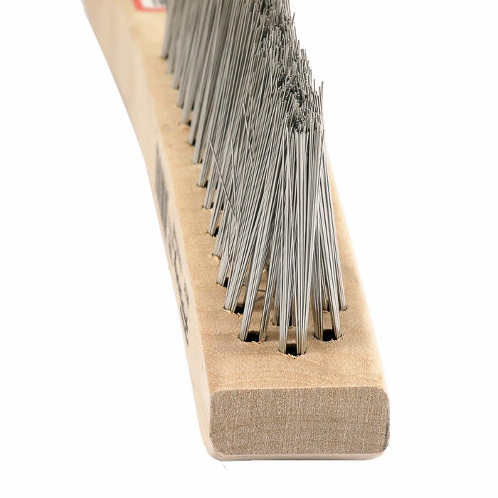 Forney 70523 Scratch Brush, V-Groove, Stainless, 3 x 19 Rows