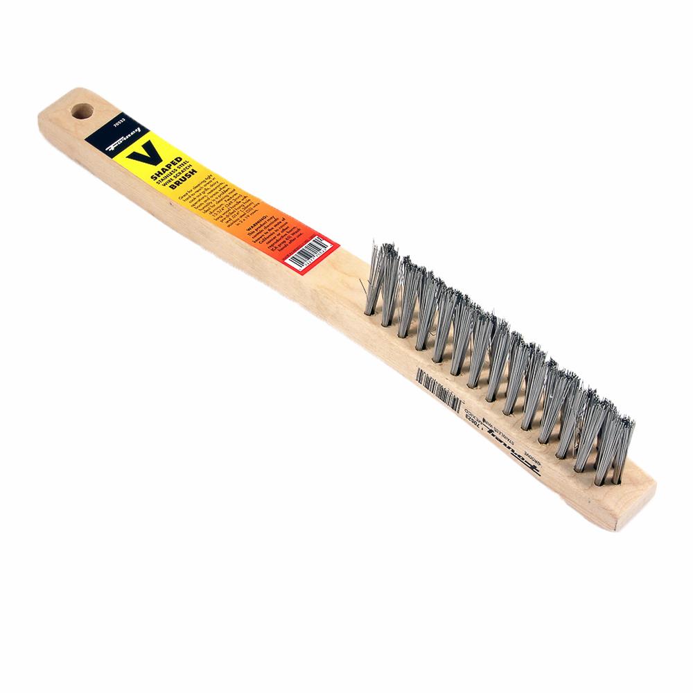 Scratch Brush, Stainless, 3 x 7 Rows