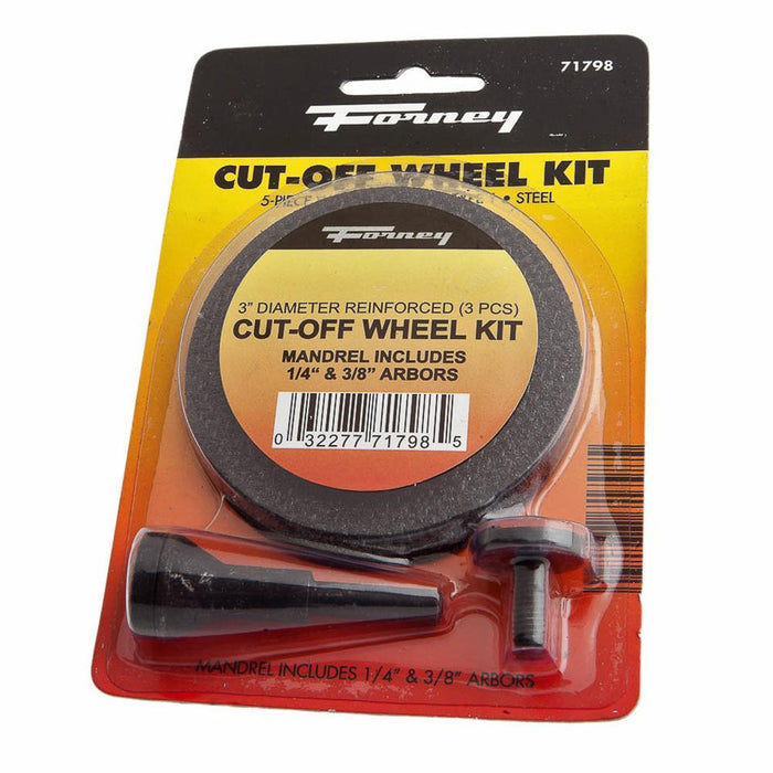 Forney 71798 Cut-Off Wheel Kit, 3", 5-Pieces