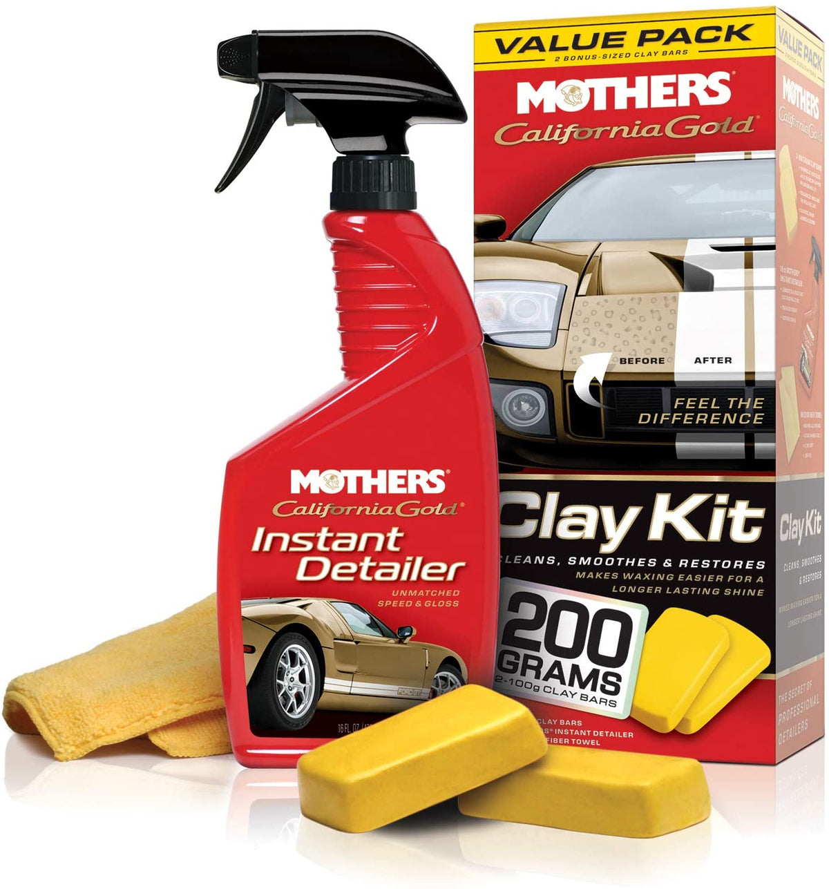 Meguiar's Smooth Surface Clay Kit - Safe and Easy Car Claying for a smooth  as Glass Finish, G191700