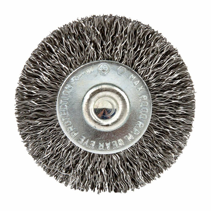 Forney 72726 Wire Wheel Crimped, 1-1/2" x .008" x 1/4" Hex Shank