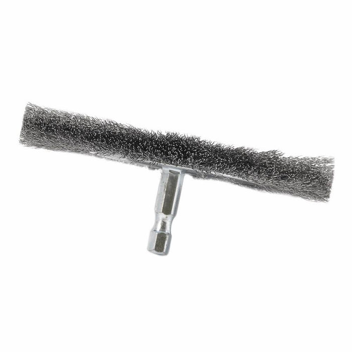 Forney 72740 Wire Wheel Crimped, 4" x .008" x 1/4" Hex Shank