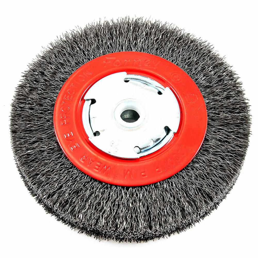 Forney 8" Wire Wheel Brush – Crimped, Bench Grinder Use - View #12