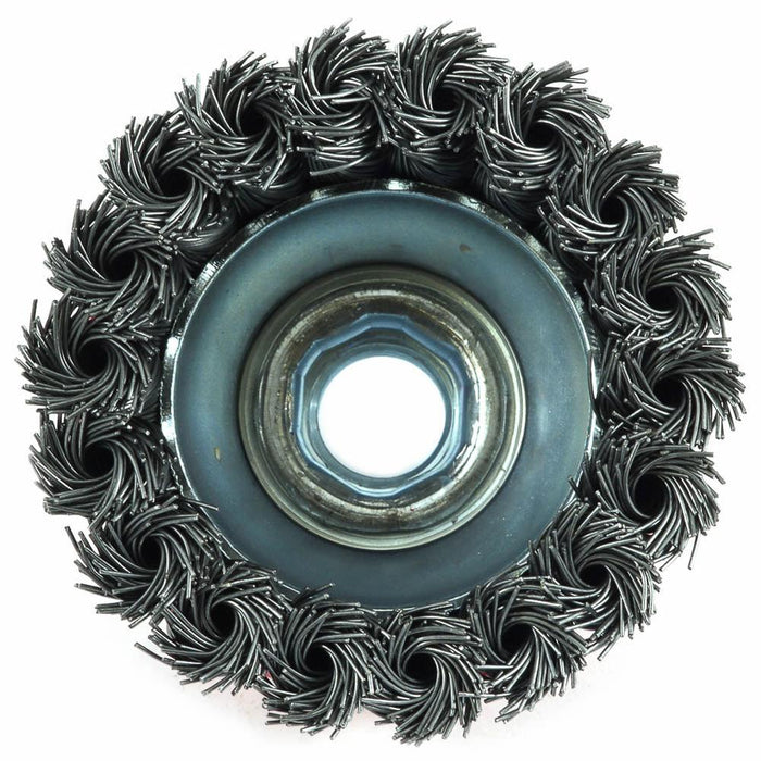 Forney 72757 Cup Brush Knotted, 2-3/4" x .020" x 5/8"-11 Arbor