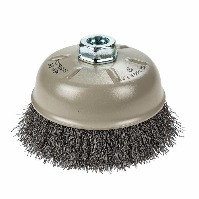 Forney 72860 Command PRO Cup Brush Crimped, 5" x .014" x 5/8"-11
