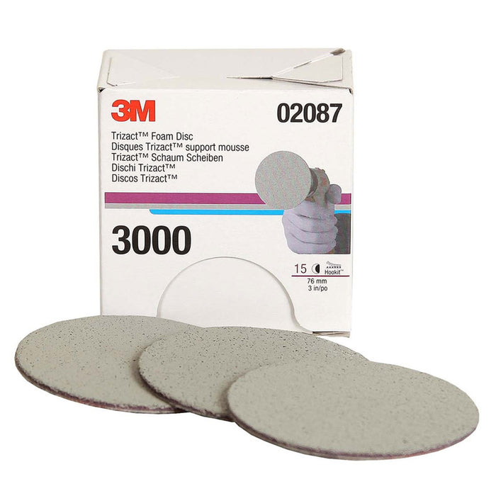3M 02087 3000Grit 3" Foam Sanding Disc 15/Pack