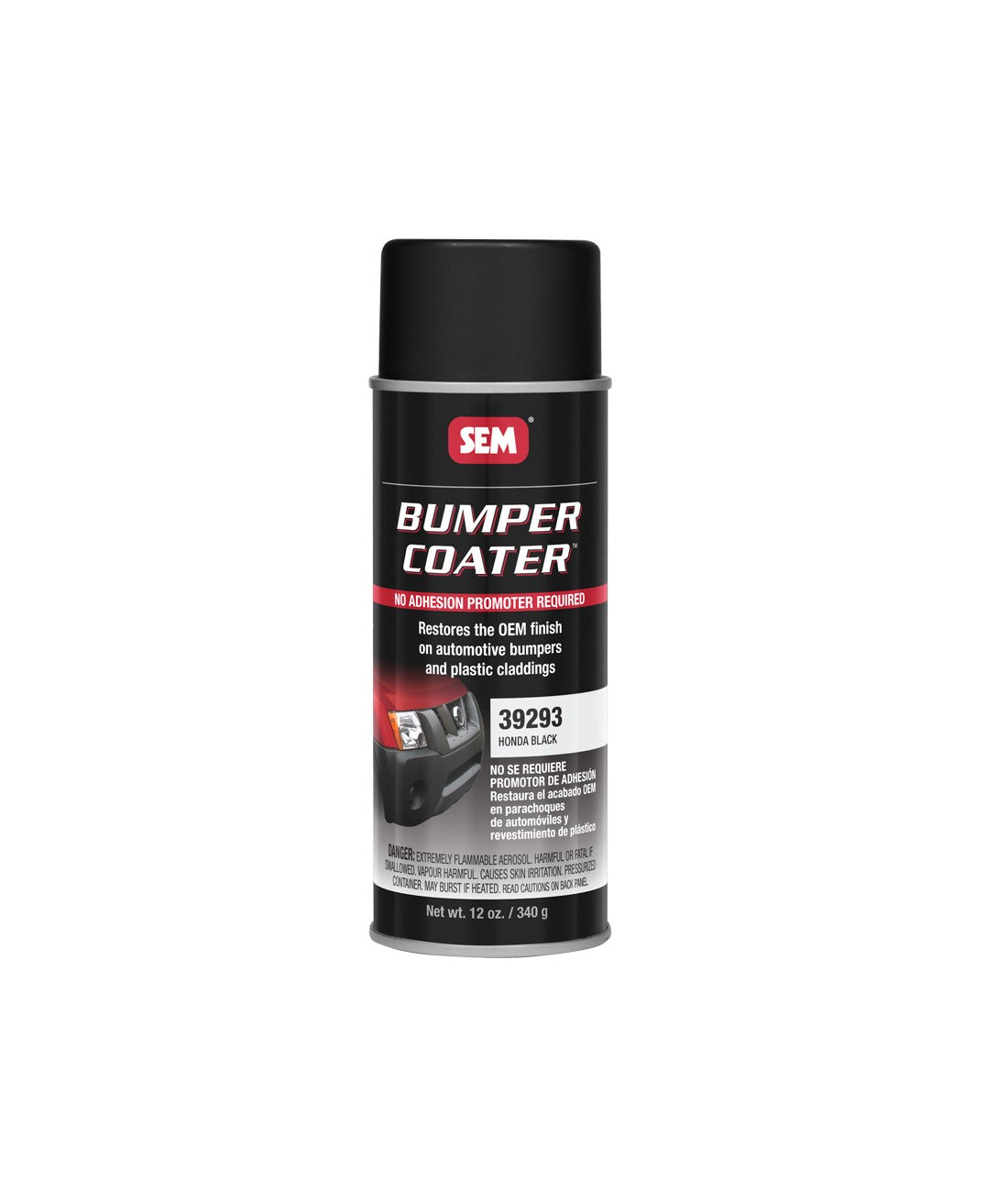 SEM 39293 Bumper Coater Honda Black Aerosol 12oz. — WeGotAutoPaint