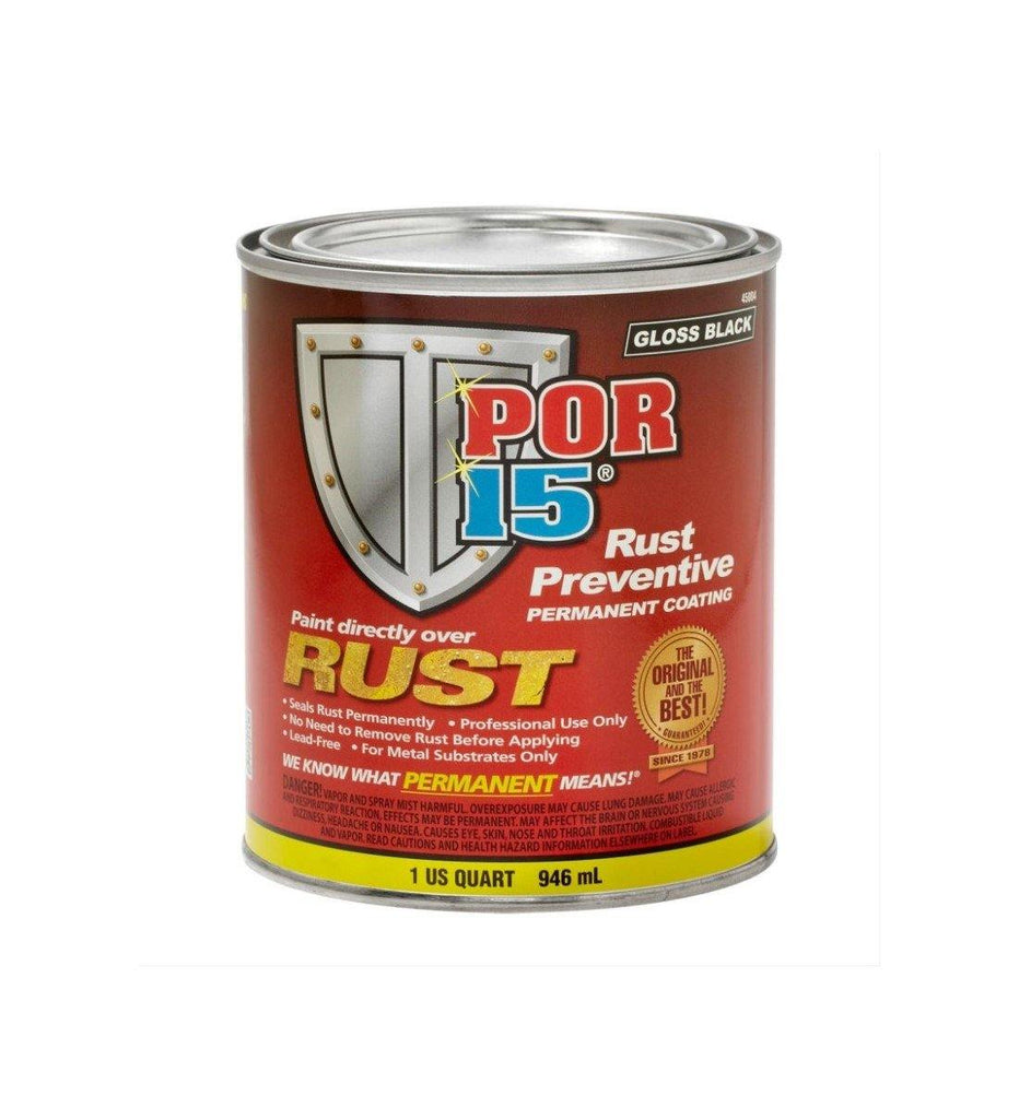 POR15 Semi-Gloss Black Rust Preventive Pint (473mL)