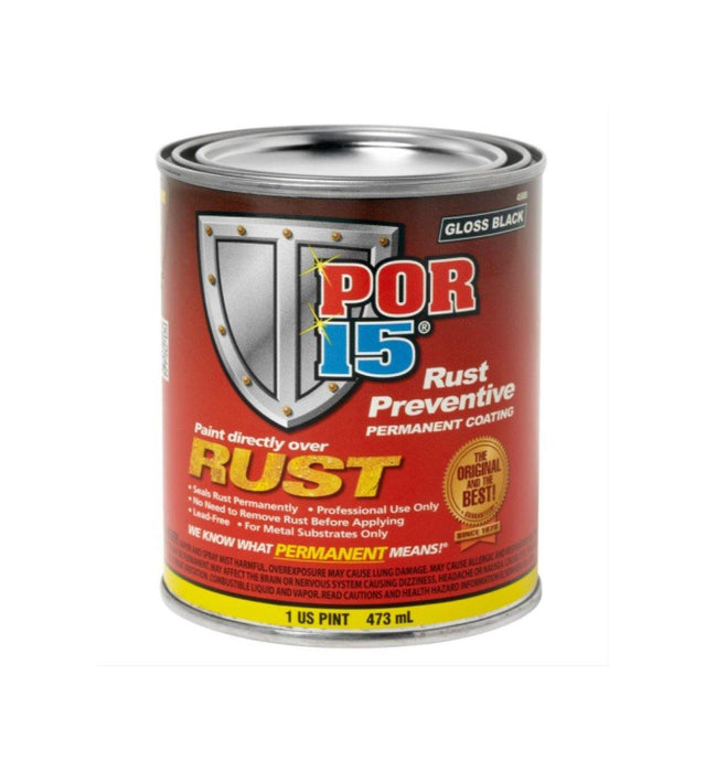 POR-15 Rust Preventive Permanent Coating Semi Gloss Black 1 Pint 45408 - WeGotAutoPaint