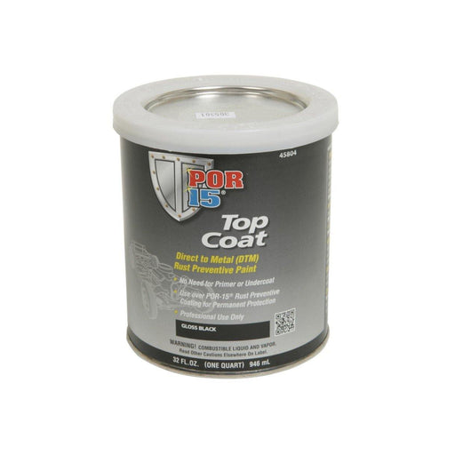 POR-15 45804 Rust Preventive Top Coat Gloss Black Paint 1 Quart - WeGotAutoPaint