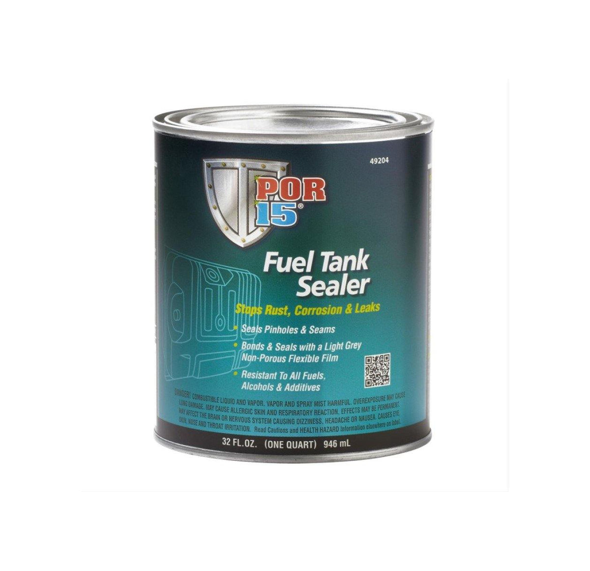  POR-15 Fuel Tank Sealer, Stops Rust, Corrosion and Leaks,  Resistant To All Fuels, Alcohols and Additives, 32 Fluid Ounces, 1-quart :  Automotive