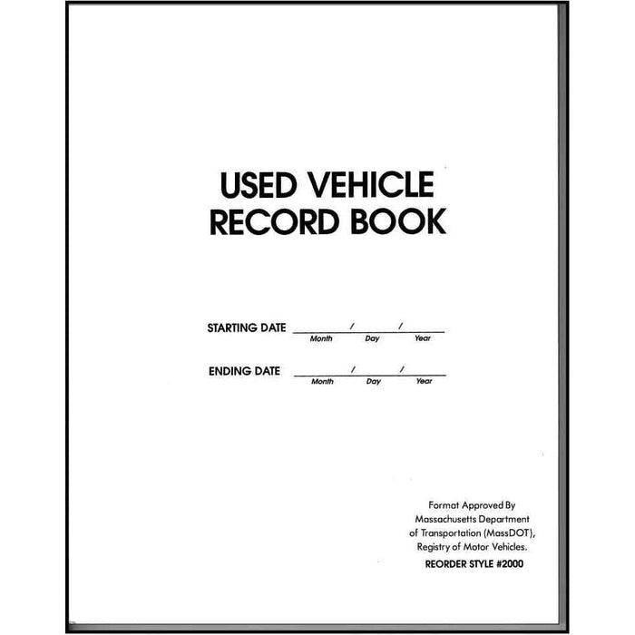 XCP DL-UCR CAR Products Used Car Record Book