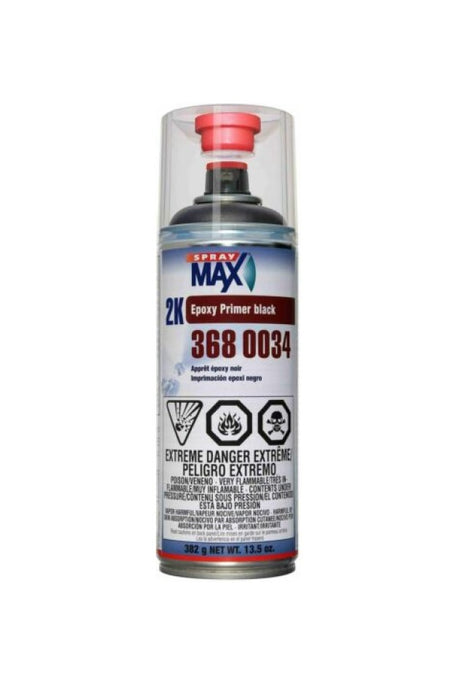 SprayMax 3680034  2K Epoxy Primer Black Aerosol 14.1oz.